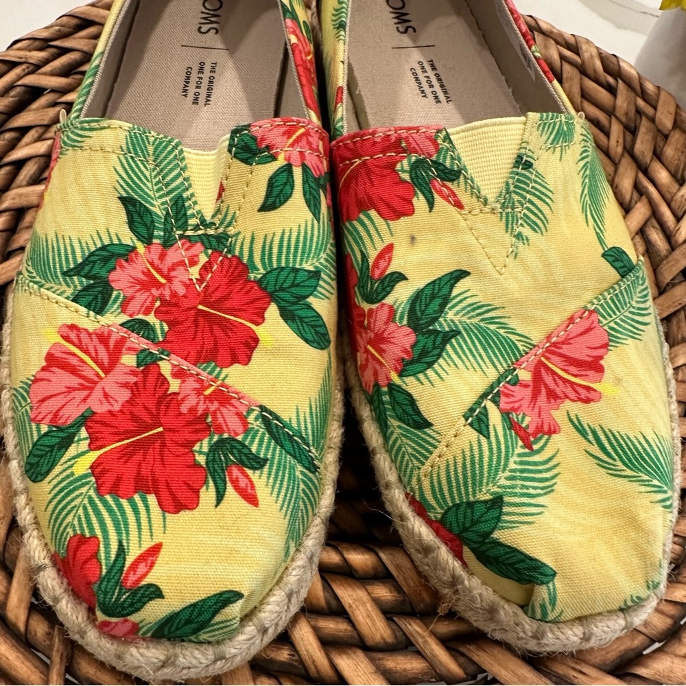 TOMS Tropical Argentina Classic Slip On Shoes - Picture 2 of 5